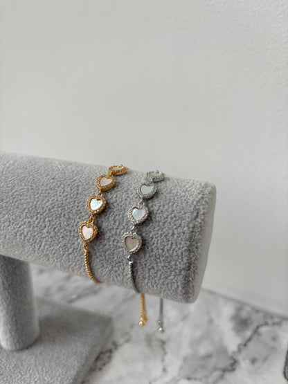 Annie multi-heart bracelet