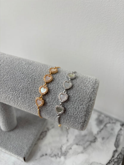 Annie multi-heart bracelet