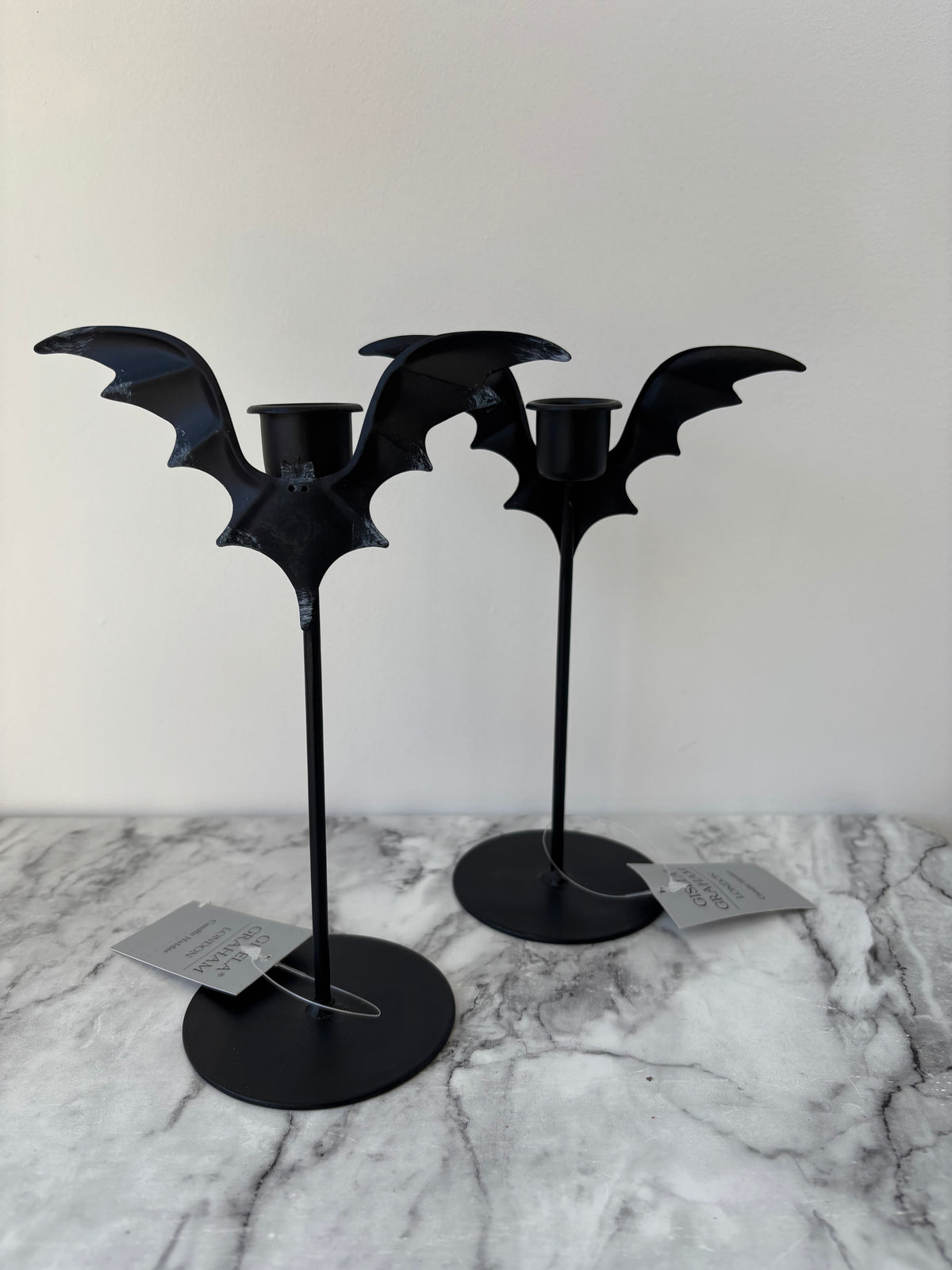 Spooky bat candle holder
