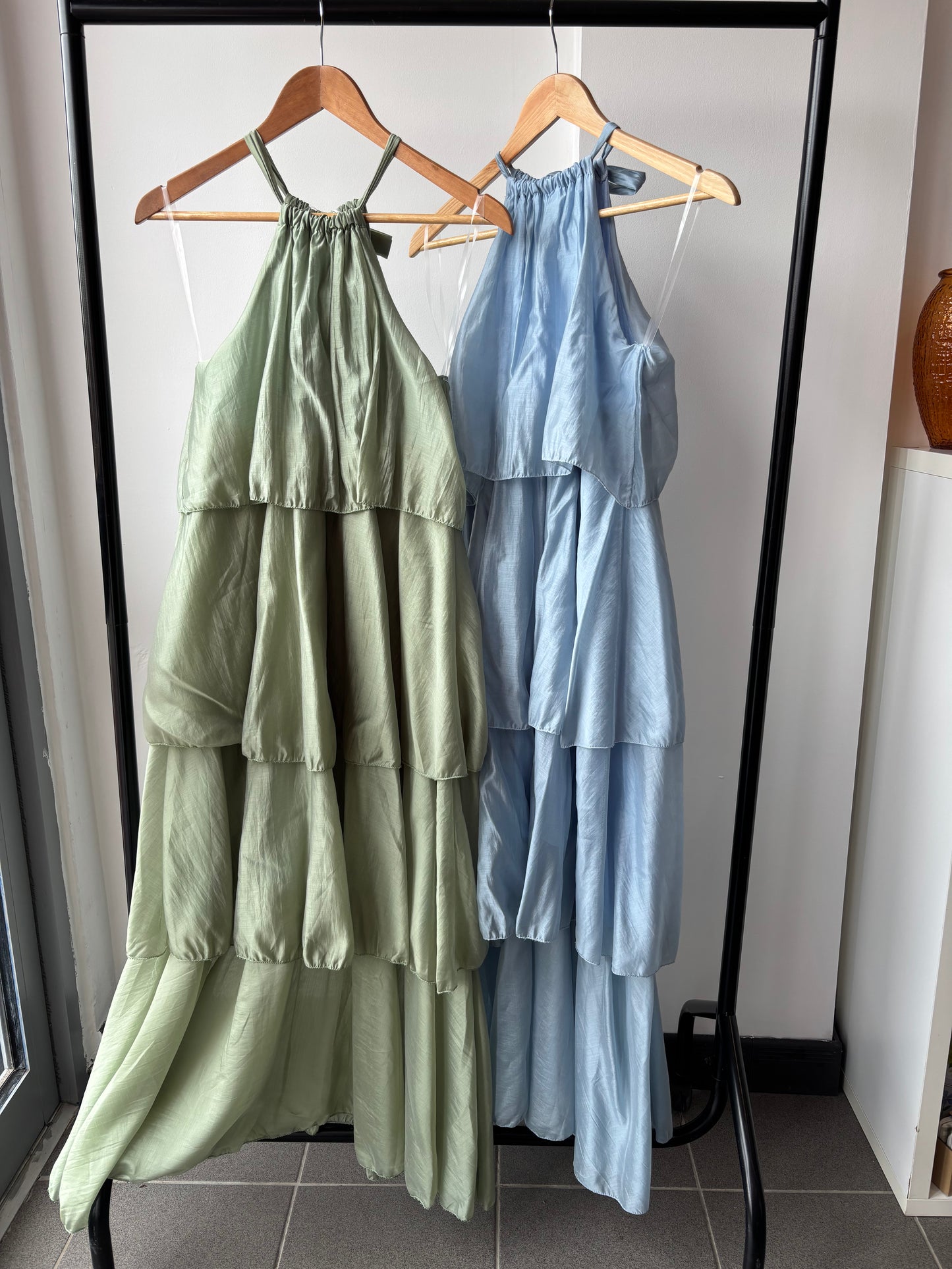 Ophelia Tiered Halter-Neck Dress