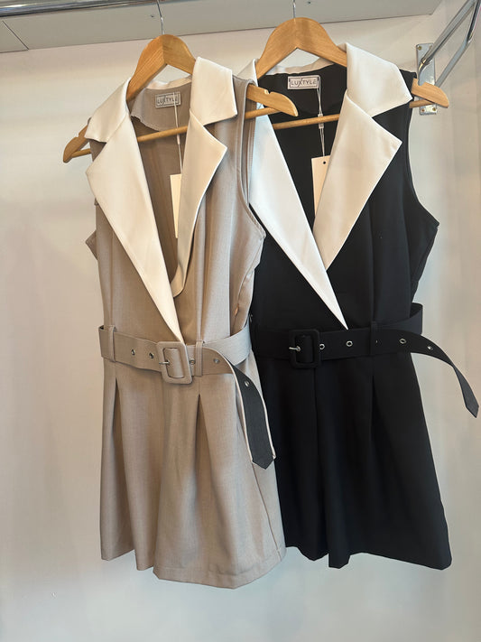 Molly Sleeveless Blazer Playsuit