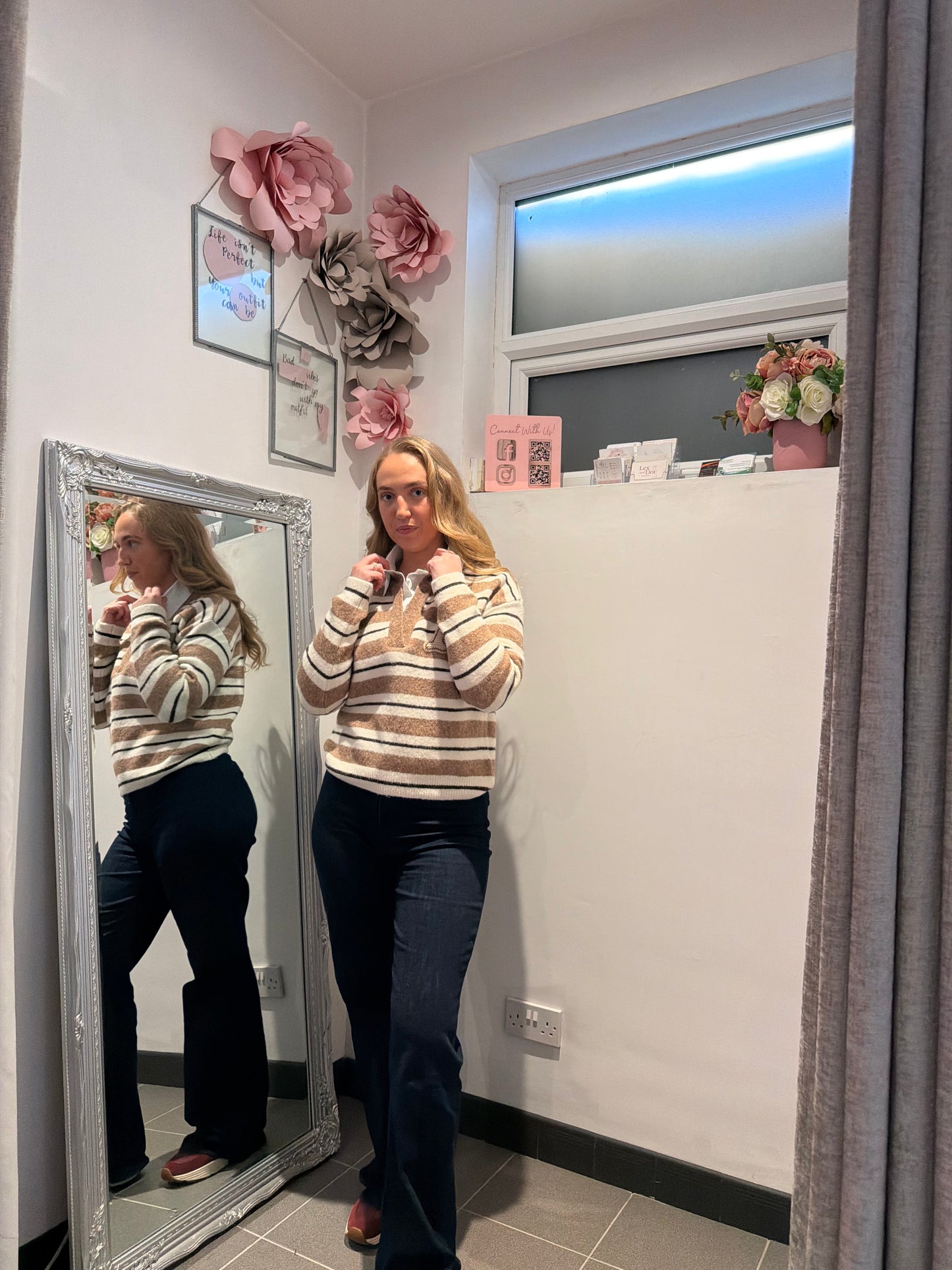 Verity Varsity V-Neck Knit