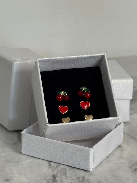 Scarlett Fruit Triple Set Studs