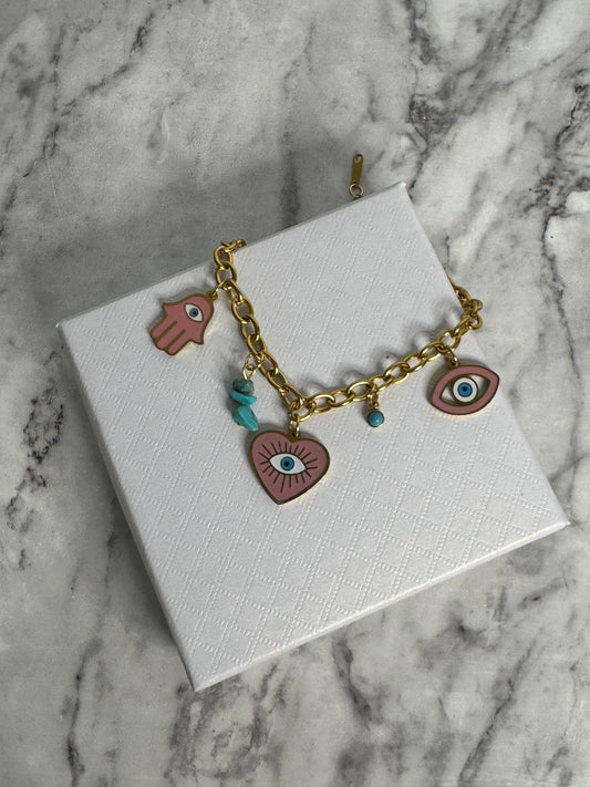 Harley Evil Eye Charm Bracelet