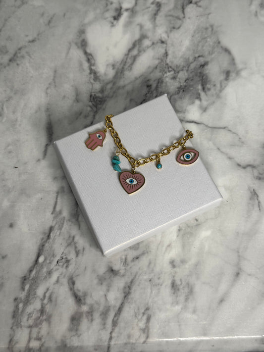 Harley Evil Eye Charm Bracelet