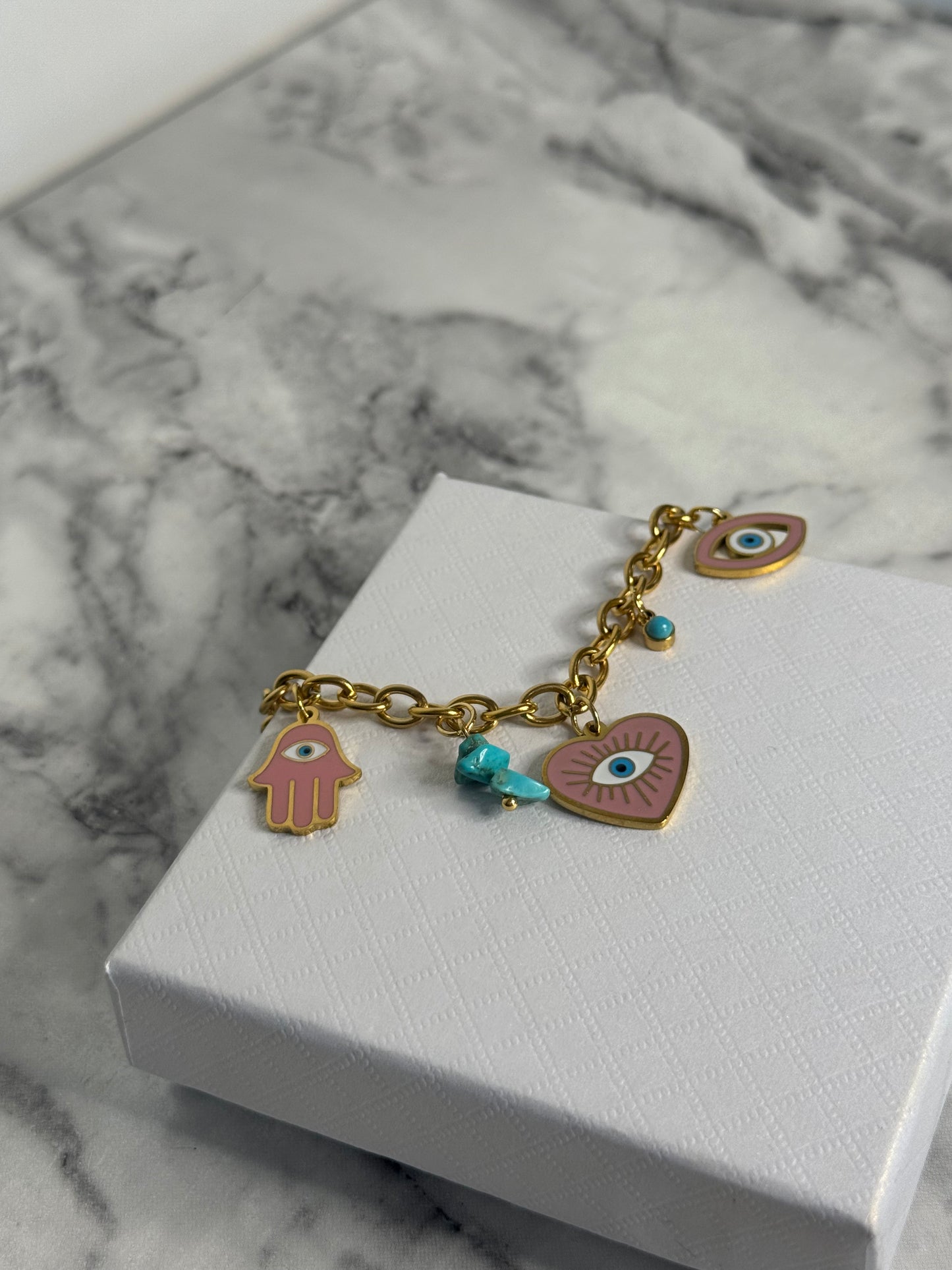 Harley Evil Eye Charm Bracelet