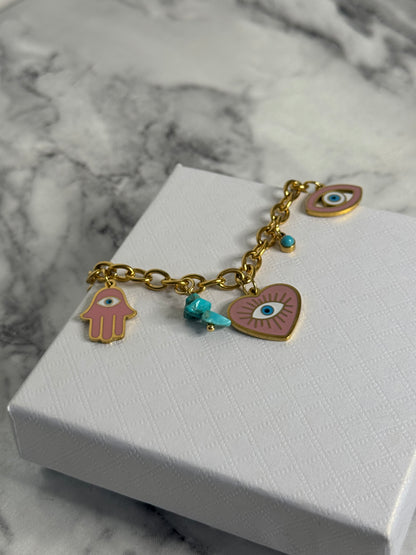 Harley Evil Eye Charm Bracelet